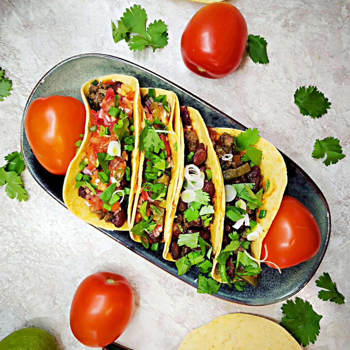 Mexican beef tacos