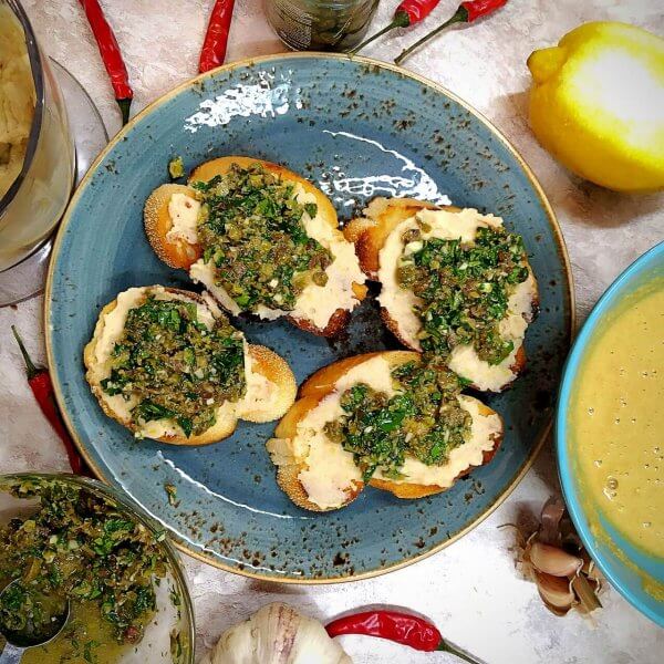 White Bean Crostini With Anchovy