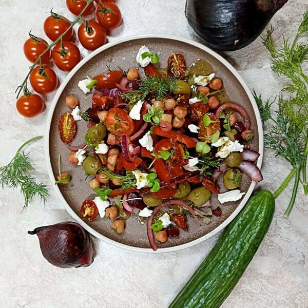 Chickpea Mediterranean Chopped Salad